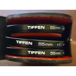 Tiffin 55mm close-up lens set +1 +2 +4 with case
